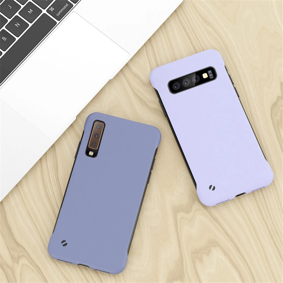 

Scrub Hard PC Borderless Case For Samsung Galaxy S10 Plus s10e case Cover For Samsung A10 A20 A30 A50 A60 A70 A750 M10 M20 case