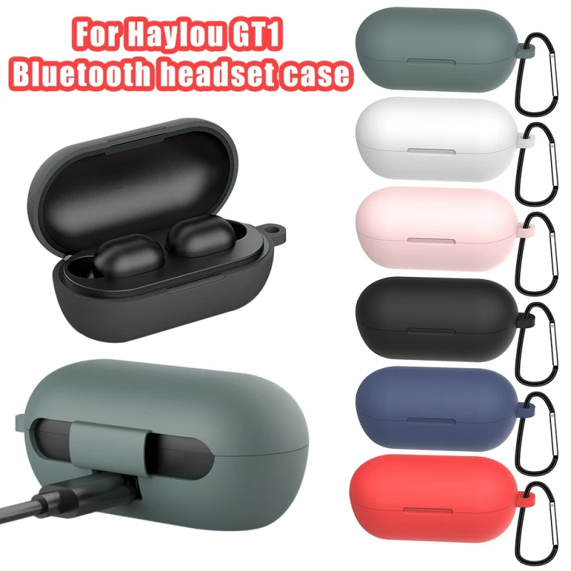 Силиконовый чехол для наушников Haylou GT1 защитный гарнитуры с защитой от потери