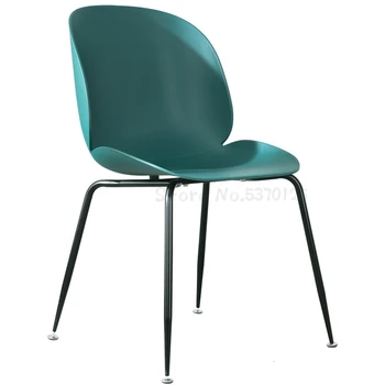 

Nordic Beetle Chair Postmodern Simple Light Luxury Gold Plated Stool Backrest Restaurant Home Shell Dining Chair