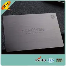 Китайское производство металлическая плоская щетка лазерная гравировка 304 металлическая визитная карточка из нержавеющей стали с матовой поверхностью