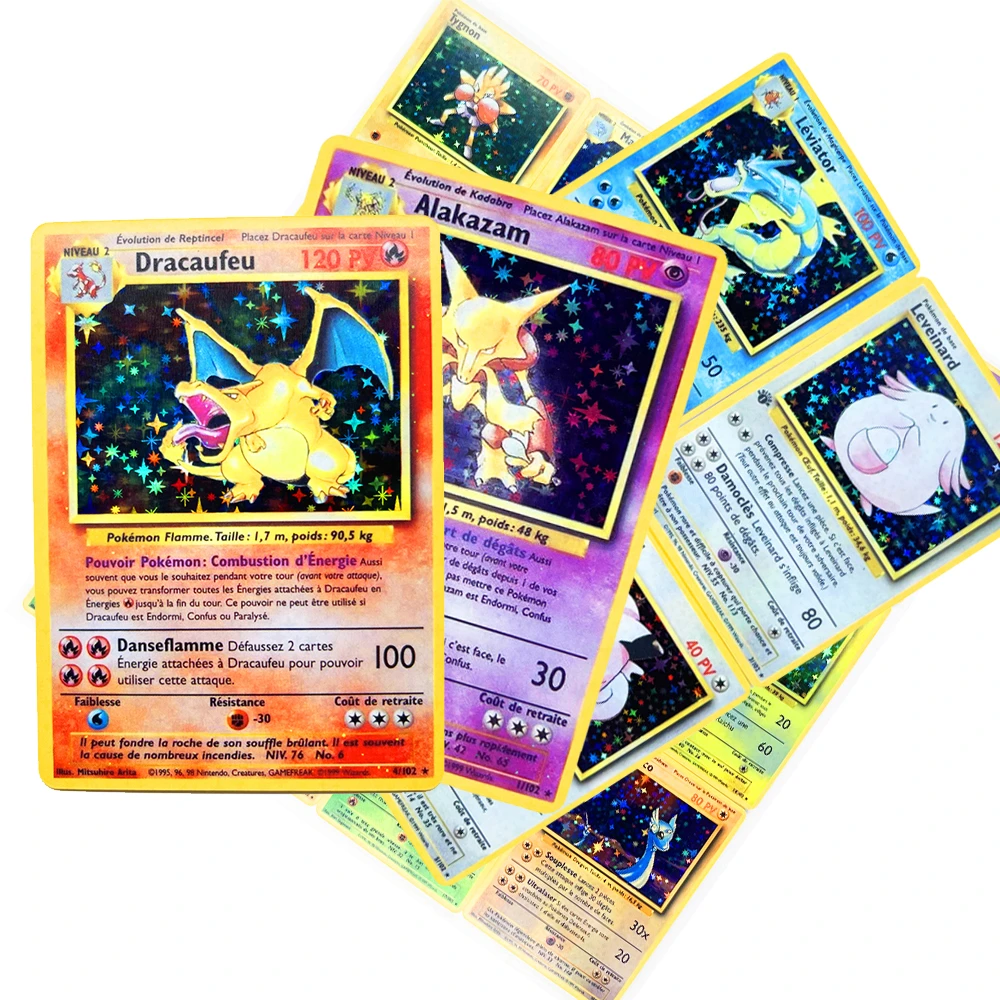 ポケモンカード 102個 1996フランス 8 8 6 3cm カードゲーム 趣味 収集品 アニメーションカード Game Collection Cards Aliexpress