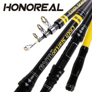 

2019 New Portable Rock 2.1m-3.6m Carp rod Telescopic Sea Fishing Rod Spinning rod carbon fiber Ultralight hard fishing rod