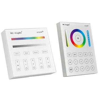 

Mi.Light 2 Pcs Wall Mounted Smart RF Panel Controller: 1 Pcs B8 2.4GHz Wifi 8-Zone & 1 Pcs B3 Wireless 2.4G RF 4-Zone