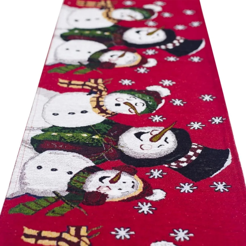 Snowman 180x35CM 14x84 дюймов мексиканский Serape скатерть с хлопковой бахромой для мексиканской скатерти вечерние свадебные украшения 27 - Цвет: Snowman 180x35CM