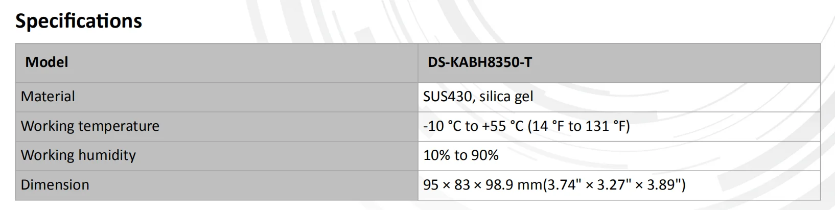 Hik DS-KABH8350-T стол кронштейны стойки для DS-KH8350-WTE1