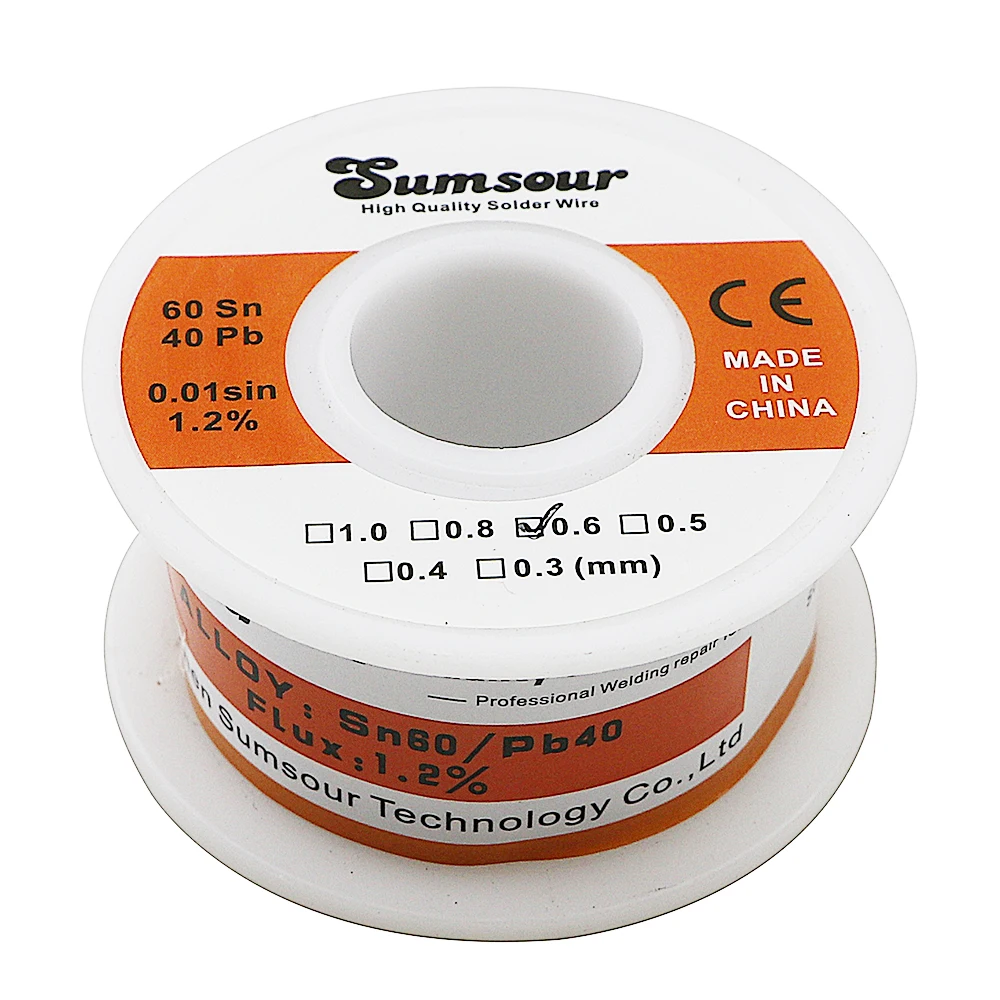 Soldering Tin Wire 0.5mm 0.6mm 0.8mm 1.0mm 5g 10g 40g 100g Welding Tin Melt Rosin Core Solder Line Roll No-clean FLUX 1.2% flux paste