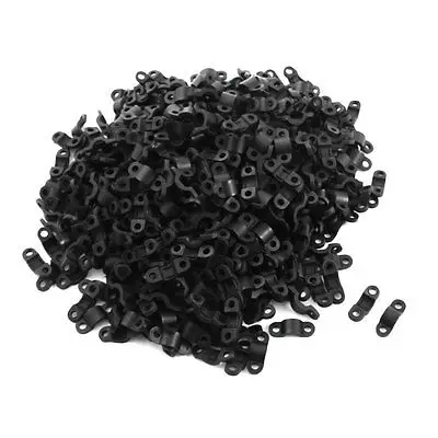 

500Pcs Black Plastic Cable Clamp Screws Fixed Base Fastener 3.5mm Dia
