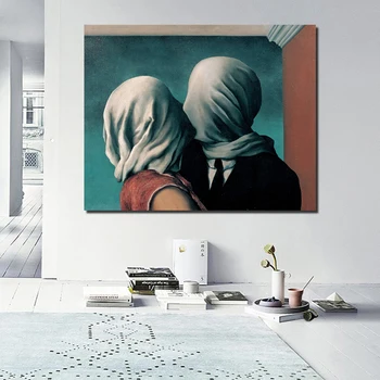 

Surrealism Kiss Abstract Wall Art Canvas Posters And Prints Canvas Painting Decorative Picture For Office Living Room Home Decor