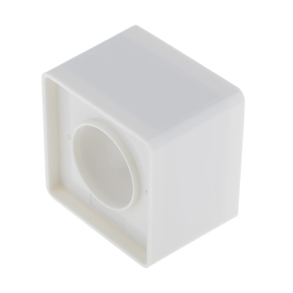 White ABS Square Cube Design Microphone Mic Station For  Self-image Improve