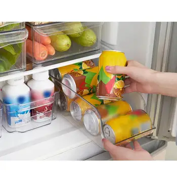 

Refrigerated Beverage Storage Box Refrigerator Storage Box Rectangular Transparent Kitchen Cans Finishing Plastic Storage Box