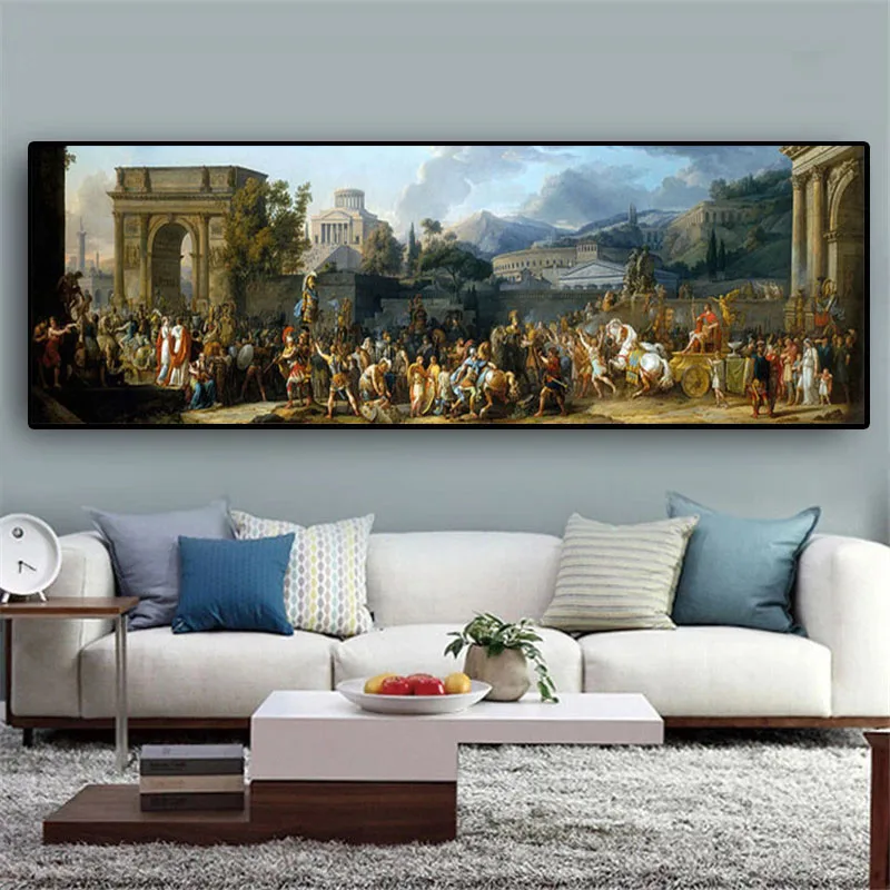 로마 역사 영사의 승리 aimilius Paulus 고화질 인쇄 캔버스 회화, 거실 침실 장식 Cuadros