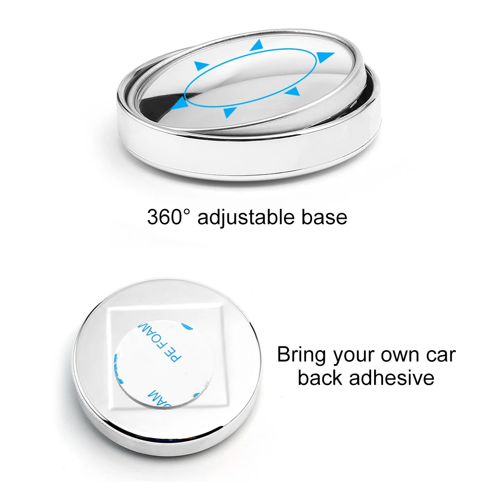 HD Glass Car Blind Spot Mirror 2Pcs Auto Motorcycle 360&deg; Adjustable Wide Angle Rearview Mirrors Extra Round blind spot mirror motorcycle mirror motorcycle mirrors