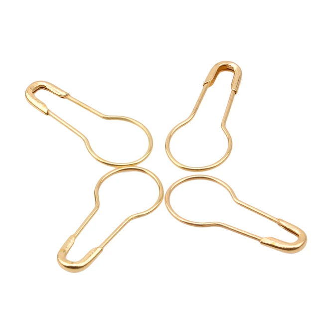 Gold DIY Швейные Инструменты, аксессуары, стальные груши, образные штифты для одежды, тыква, безопасная булавка, бирка, уплотнение, металл, черный, золотой, серебряный цвет, для домашнего использования - Цвет: Gold