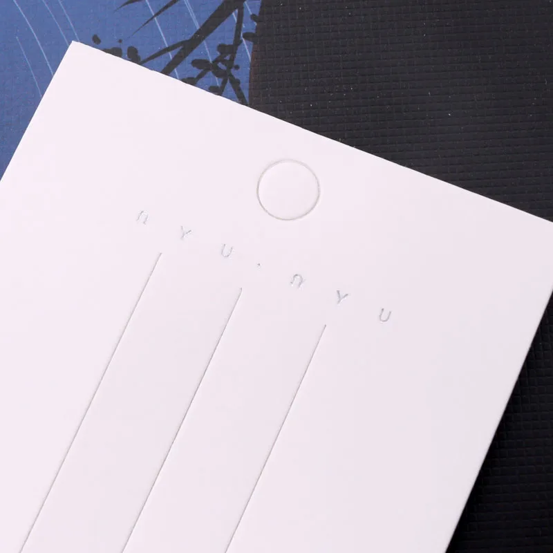 White Earing Necklace Packing Card Rectangle Korea Thick Hairpin Clip with NYU Printing Can Be Customized | Украшения и