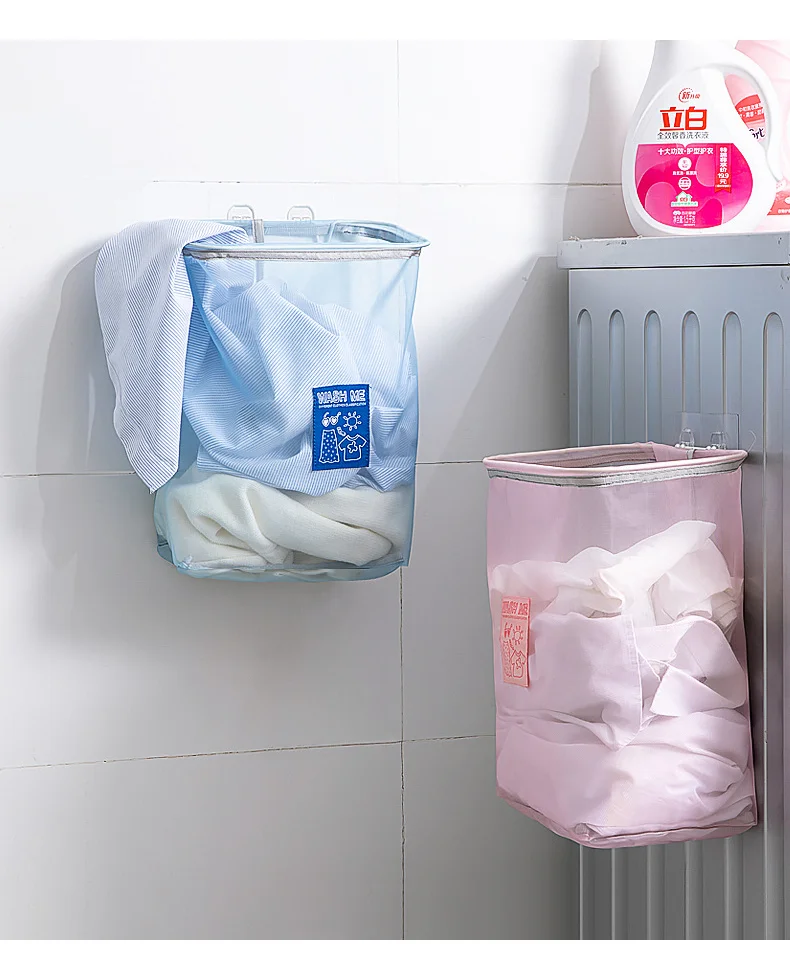 collapsible laundry basket 1Pcs Wall-Mounted Dirty Laundry Basket. Collapsible Storage Basket . Home Use Toy Organizer Bathroom Room Clothing Sorting Tool stackable laundry baskets