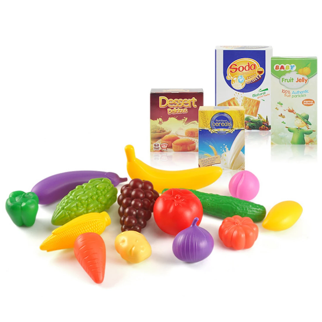 Детская игрушка для ролевых игр, обучающая игрушка, игрушечная тележка для покупок, пластиковые миниатюрные игрушки для фруктов и овощей, развивающие игрушки