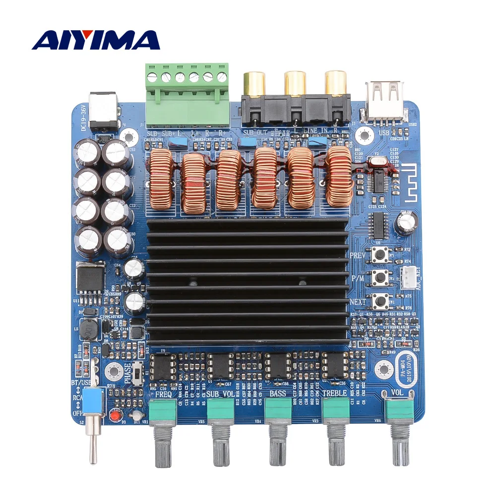 Усилитель мощности AIYIMA TDA7498E 2 1 Hi Fi аудио Плата 160Wx2 + 220 Вт DIY BTL сабвуфер класс D
