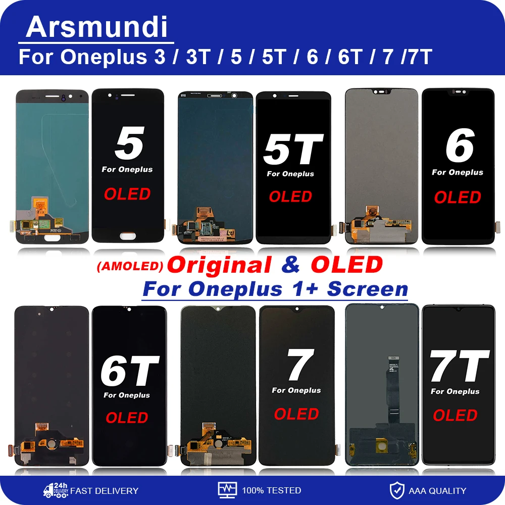 Фото Оригинальный дисплей AMOLED для OnePlus 5 5T 6 6T 7 7T детали замены ЖК-дисплея One Plus OLED |