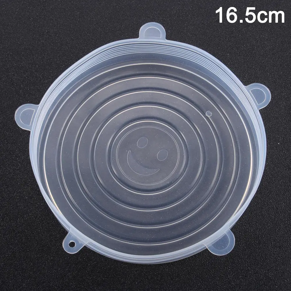 Reusable Silicone Food Lid Bowl Covers Wrap Food Fresh-keeping Stretchable Household Kitchen Kit GHS99 - Цвет: 16.5cm