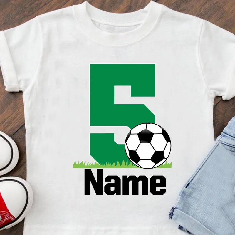 Family t shirt soccer birthday name design Football Kids Jerseys Boy daddy Football Shirts Football T-shirt - AliExpress Mobile
