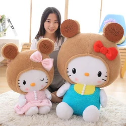 50 100cm transporte da gota dos desenhos animados kt gato boneca animal biscoito gato pelúcia travesseiro bebê dormir boneca presente de natal juguetes de peluche