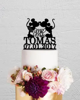 

Micky And Minnie Cake TopperWedding Cake Topper,,Last Name Cake Topper,Custom Cake Topper,Mr And Mrs Cake Topper