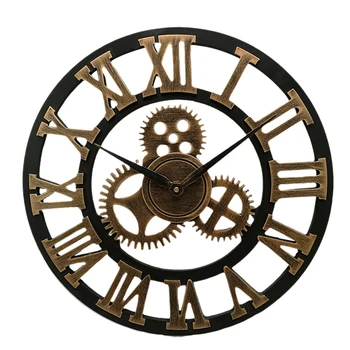 

Industrial Gear Wall Clock Decorative Wall Clock Industrial Style Wall Clock (50cm Golden Shipment without Battery)