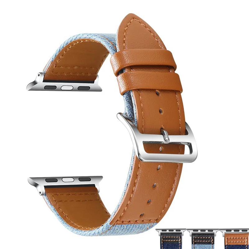 

Genuine Leather Watch Band For Apple 44mm 40mm Apple Watch Bands 42mm 38mm Series 4 3 2 1 Watch Strap Watch Accessories