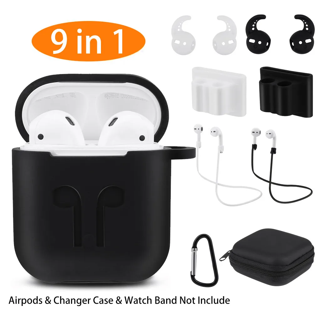 Для Airpods 2 и 1 беспроводной чехол для зарядки наушников силиконовый защитный