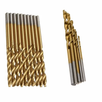 

150pcs 1mm-3mm Titanium Coated HSS High Speed Steel Twist Drill Bit Set HSS Twist Drills Gold