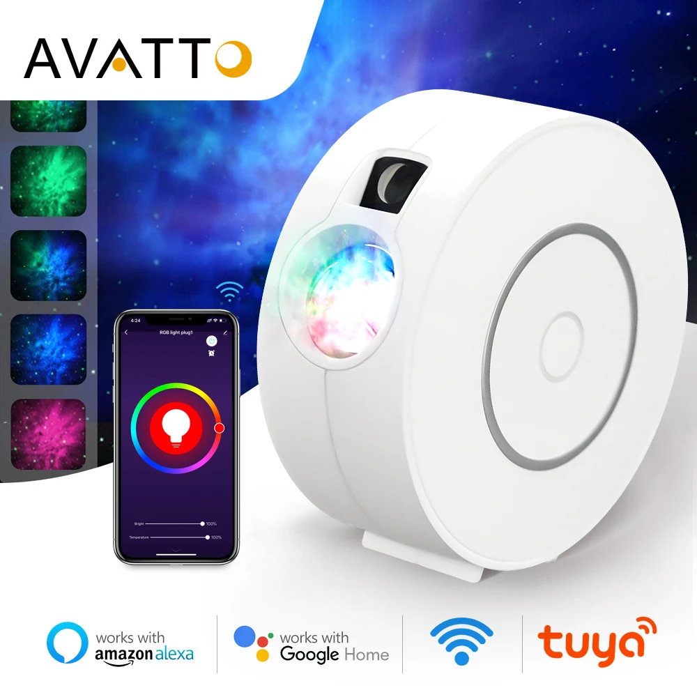 AVATTO Tuya Smart Star Projector with Colorful Laser Starry Sky, Smart