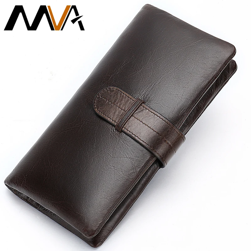 MVA мужской кошелек из натуральной кожи для кредитных карт, Длинный кошелек для мужчин, клатч с отделением для монет, держатель для карт, кошельки 6018