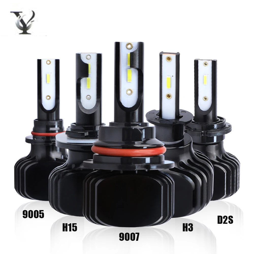 H3 светодиодный фар Canbus комплект 9005 HB3 H10 5202 H16 D2S 880 H13 H15 9004 9007 авто фары лампы(Подол короче спереди и длиннее сзади) 12В для ближнего и дальнего света 6000K Voiture