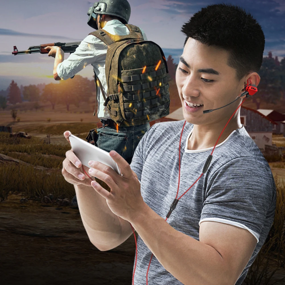 3.5mm Universal 3.5mm Wired In-Ear Music Earphone Noise Reduction Gaming Earpiece With Mic