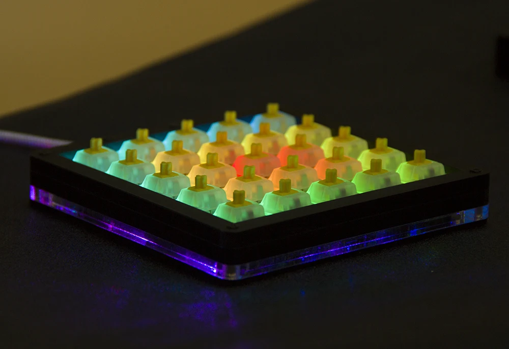 mini teclado rgb, perfeita para jogos, branco e preto, gatreron cereja