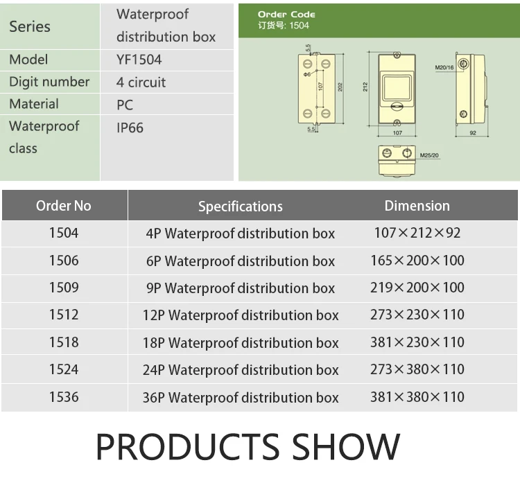 4-bit outdoor, distribution box, IP65 indoor and outdoor wall hanging plastic waterproof switch box, waterproof Switch Box