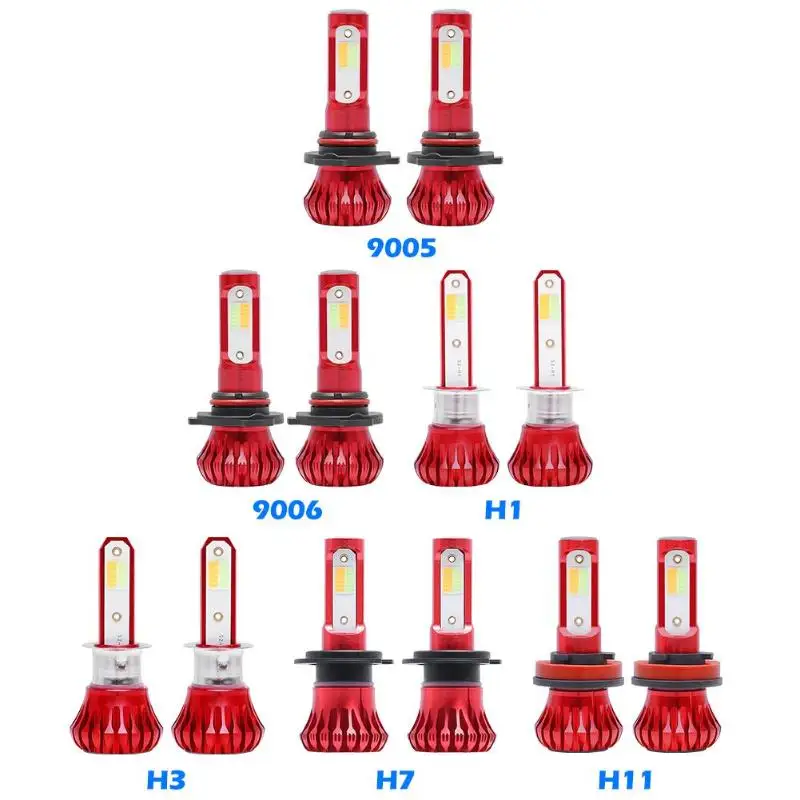 VODOOL 2 шт 9-36V 3000K 6000K 8000K COB светодиодный противотуманный фонарь H1 H3 H7 H11 9005 9006 светодиодный Автомобильный задний светильник для автомобилей, мотоциклов