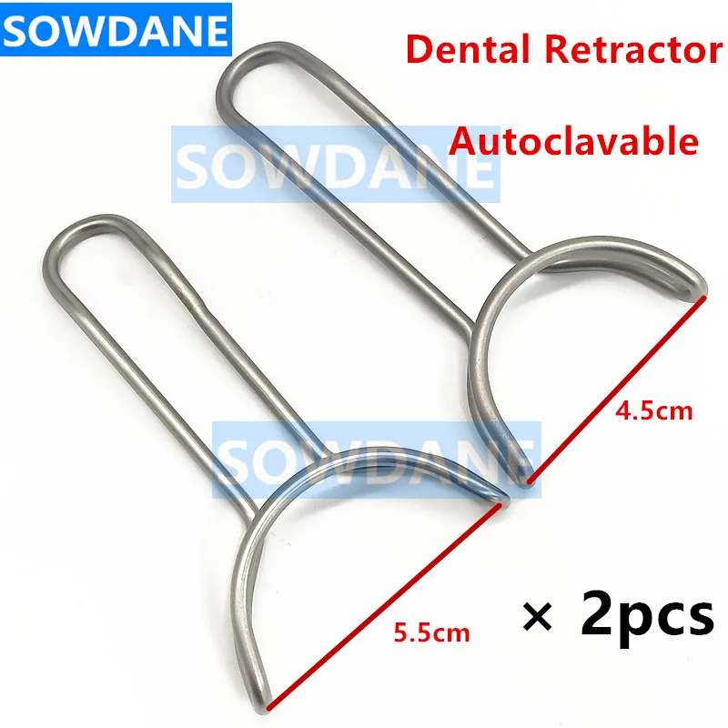 

2pcs Dental Orthodontic T shape Retractor Mouth Gag Opener Teeth Retractors Dentist Ortho Instrument Tool Autoclavable 4.5/5.5cm