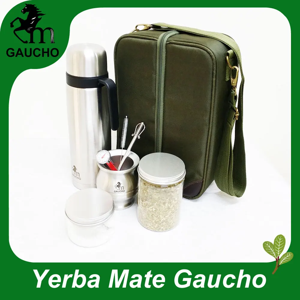 1 компл./лот Аргентина Yerba наборы для мате включает дорожные сумки тыквы Mate