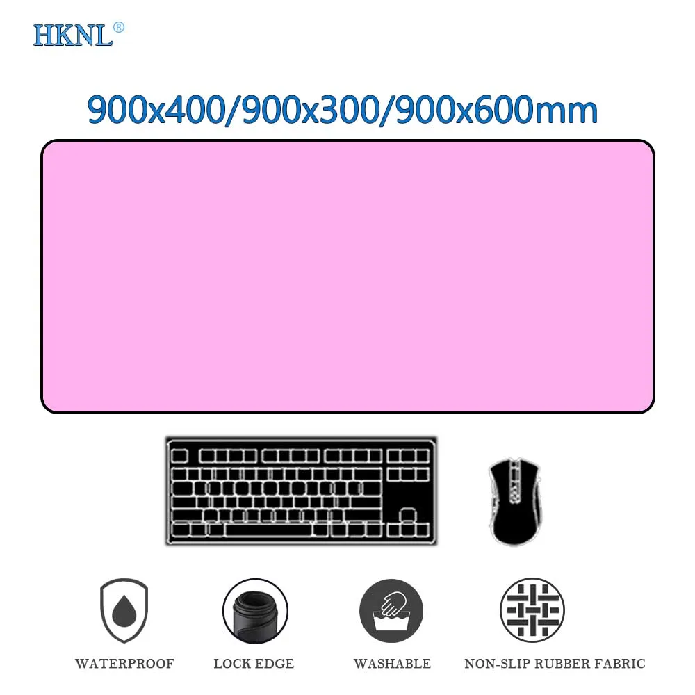 

Mousepad Pink Mouse Pad Black and White Sublimation Blanks Office Desk Accessories Computer Mat 90x40 Rugs Table Large Desk Mats