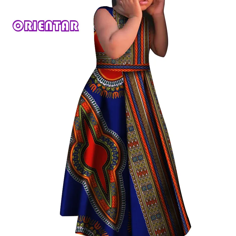 Детское платье в африканском стиле с принтом Дашики; детское бальное платье без рукавов для девочек; Модное Длинное платье принцессы в африканском стиле; WYT452 - Цвет: 18