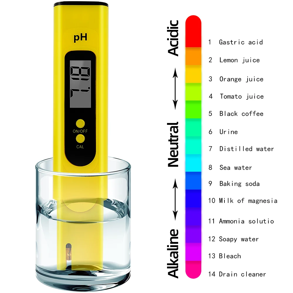 Digital PH Meter High Precision 0.01 Quality Test with 0-14 PH Measurement Range for Drinking Pool Aquarium Water 40% off