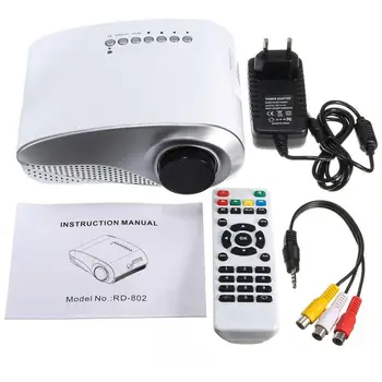 

New Portable Home Theater Projector 3D Home Theater LED Portable SD HDMI VGA USB Portable Projector LED Multimedia Home Theater