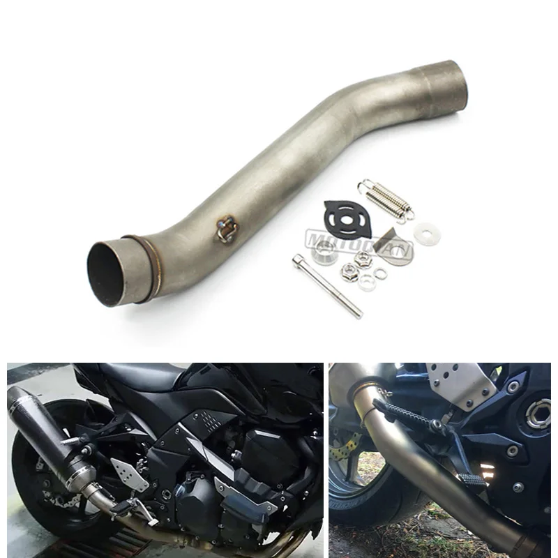 Для Kawasaki Z750 Z 750 2007-2012 2007 2008 2009 2010 2011 2012 мотоцикл 51 мм выхлопных газов среднего звена трубы Системы разъем