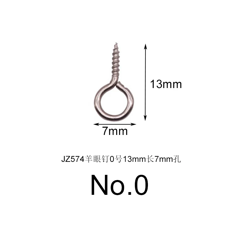 50 Pcs Eye Screws DIY Jewelry Wood Products Processing Hardware Fasteners Screws Wholesale 6 Models Optional Screw Rings