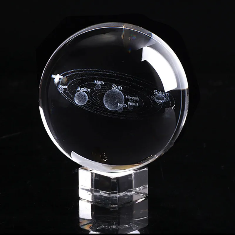 Boule plate en cristal, 60mm, simple, en verre, à facettes, avec poignée  plate, hémisphère, décoration de salon - AliExpress