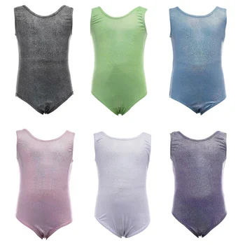 

Summer 3-12 Y Girls One-piece Stripe Starry Sky Dancing Athletic Leotard for Little Girl Dance Clothing