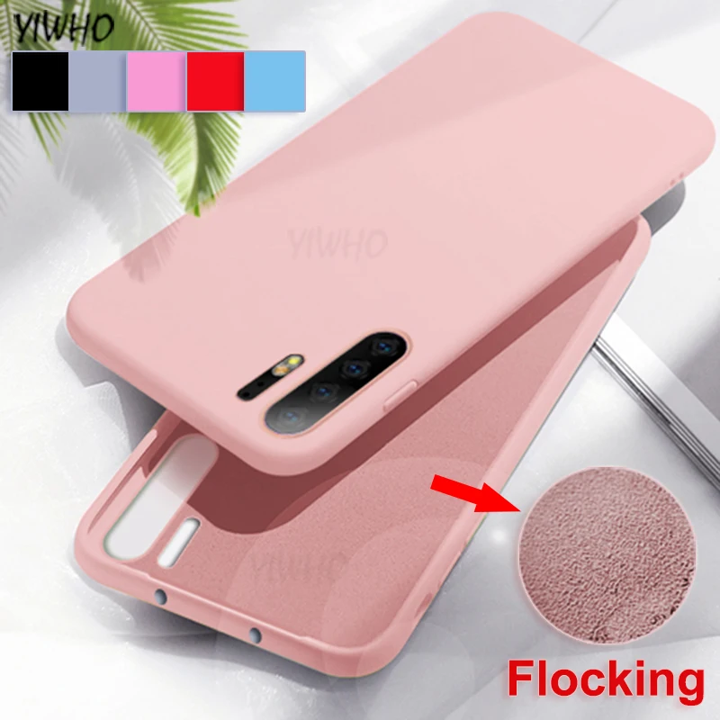 

Original Case Honor 20 Lite View 10 9 Cover Liquid Silicone Case For Huawei P30 Pro Soft Thin Coque Plain Back Protective Shell