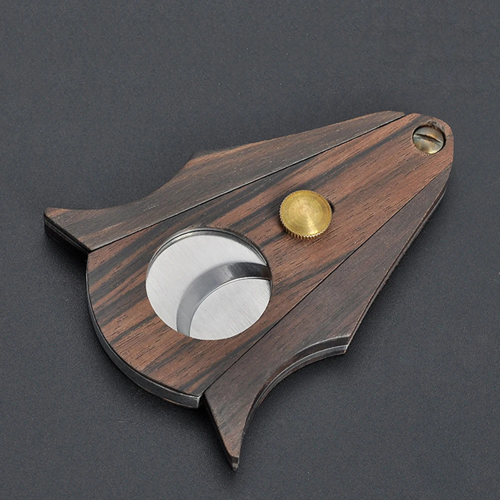 1 шт. сандаловое дерево нержавеющая сталь отстрочка вентилятор резак для сигар