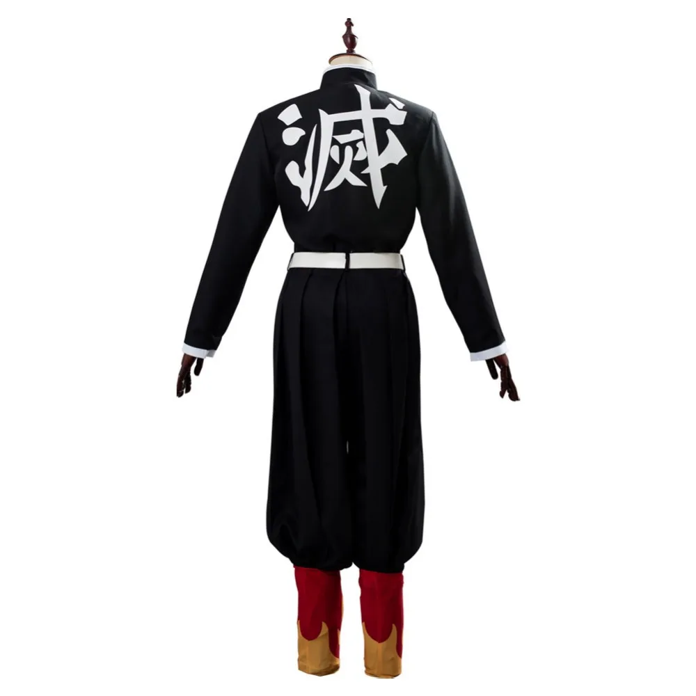 Аниме «Demon Slayer Kimetsu no Yaiba Rengoku Kyoujurou», костюм для косплея, кимоно, Униформа, плащ, наряд на Хэллоуин, карнавальный костюм